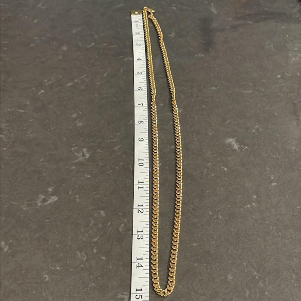 Gold Tone Link Chain Necklace - Picture 9 of 9
